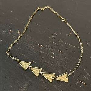 Gold Triangle Pendant Necklace